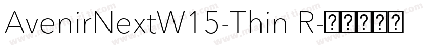 AvenirNextW15-Thin R字体转换